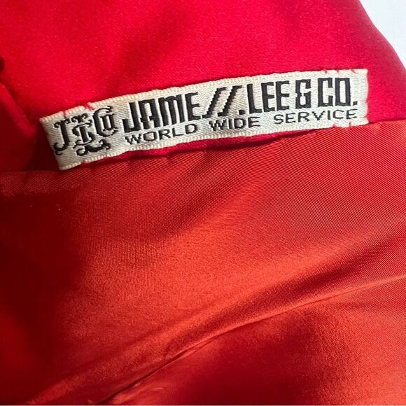 JAMESS LEE & Co vintage 30’s 40’s style stunning red minimalist timeless elegant - Picture 7 of 11